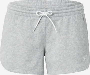 Reebok Normální Kalhoty – šedá: přední strana