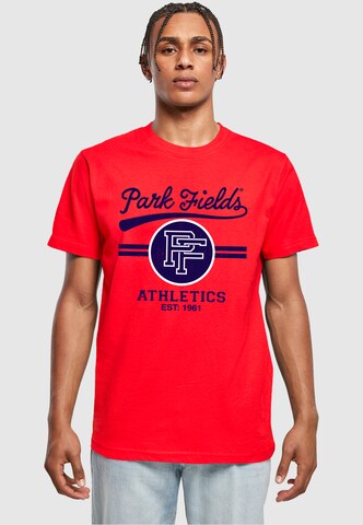 T-Shirt ' Park Fields ' Merchcode en rouge : devant