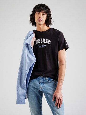 Tommy Jeans Shirt in Black: front