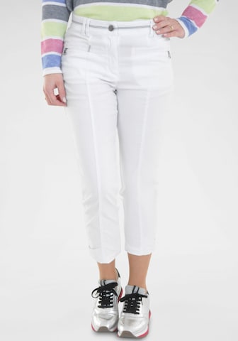 Navigazione Slim fit Pleated Pants in White