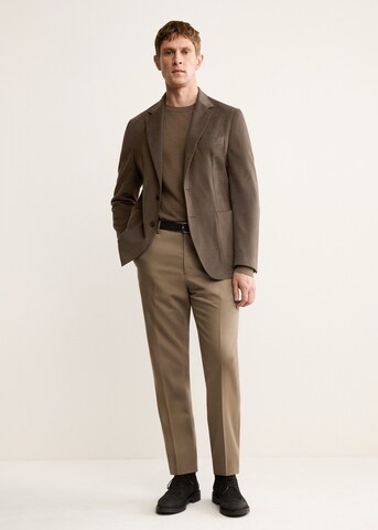MANGO MAN Slim fit Suit Jacket 'Asti' in Brown