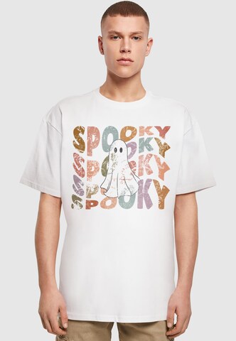 Maglietta 'Halloween - Spooky Ghost' di Merchcode in bianco: frontale