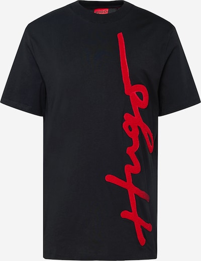 HUGO Red T-shirt 'Dyton' i eldröd / svart, Produktvy