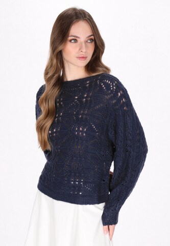 DreiMaster Vintage Trui in Blauw: voorkant