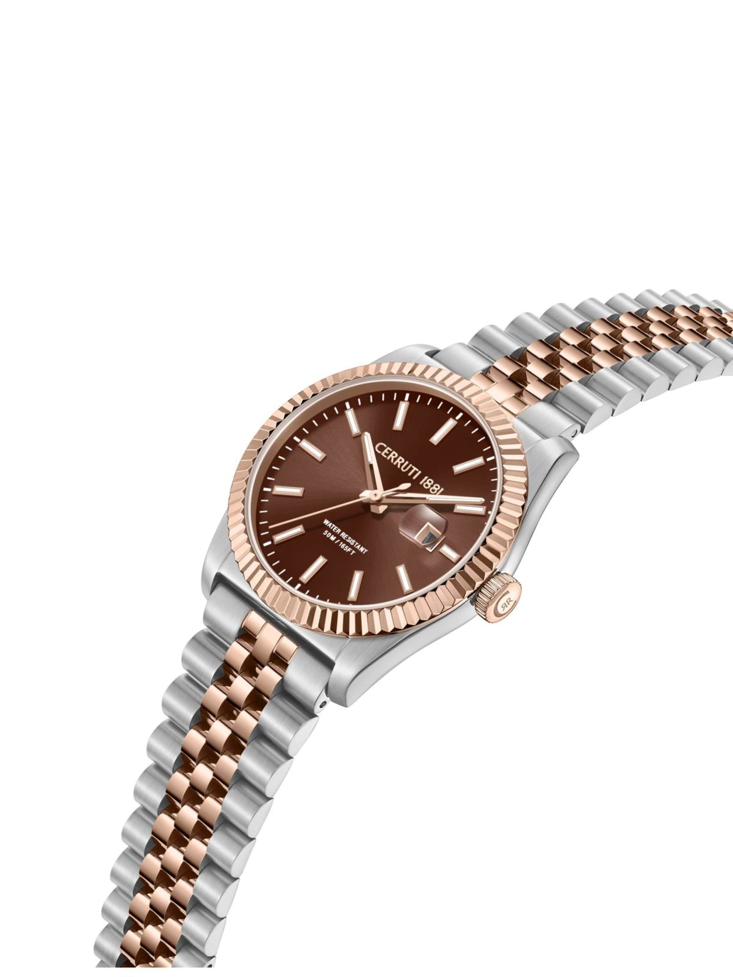 CERRUTI 1881 Zegarek analogowy 'Date watch Chienti' w kolorze srebrny