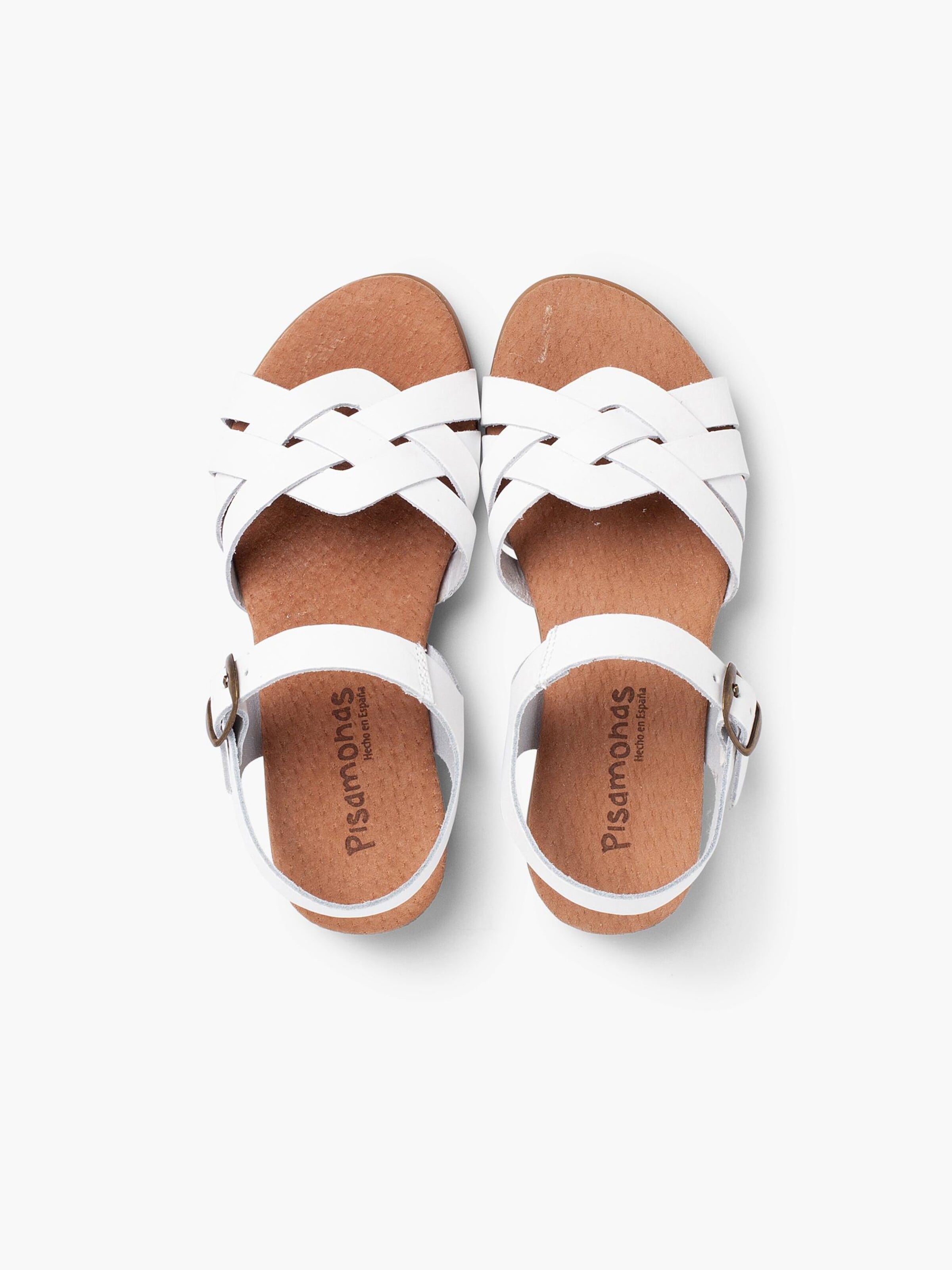 Pisamonas - Sandália em branco