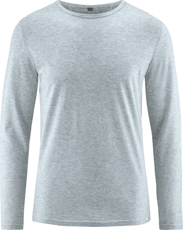 HempAge Longsleeve ' longsleeve mit yak ' in Grau: predná strana