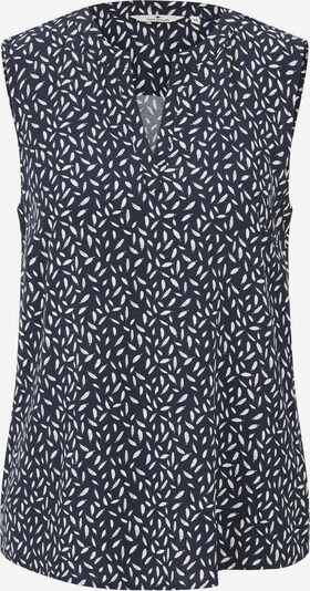TOM TAILOR Blus i marinblå / vit, Produktvy