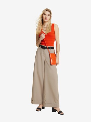 ESPRIT Wide Leg Hose in Beige