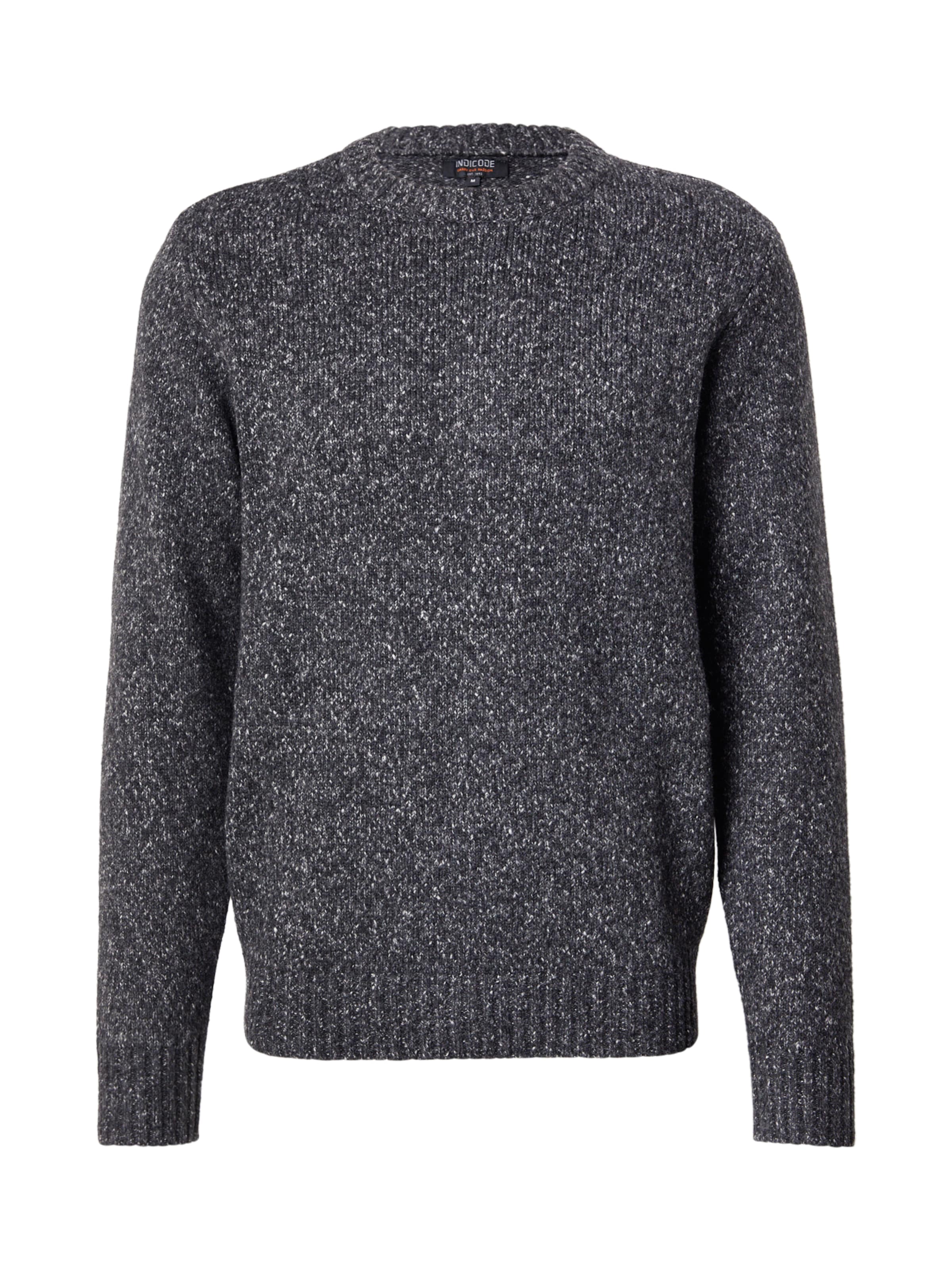 INDICODE JEANS Пуловер &#x27;Gro&#x27; в черно: отпред