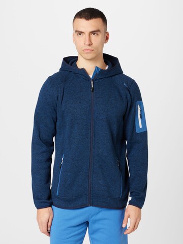 CMP Funktionele fleece-jas in Blauw: voorkant