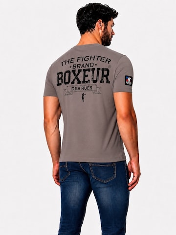 Boxeur des Rues Shirt 'Herren T-Shirt 3er-Pack Boxeur des Rues Slim Fit: Taupe-Grau + Schwarz, Goldenes Logo + Intensives Orange'‌ in Mischfarben