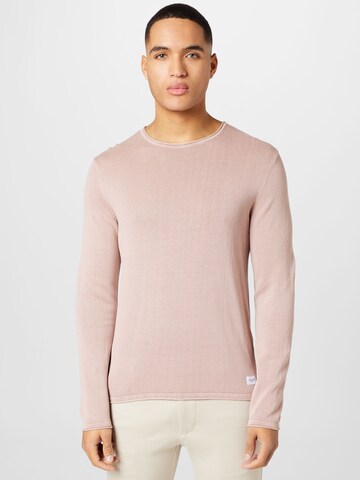 JACK & JONES Regular fit Sweater 'Leo' in Pink: front