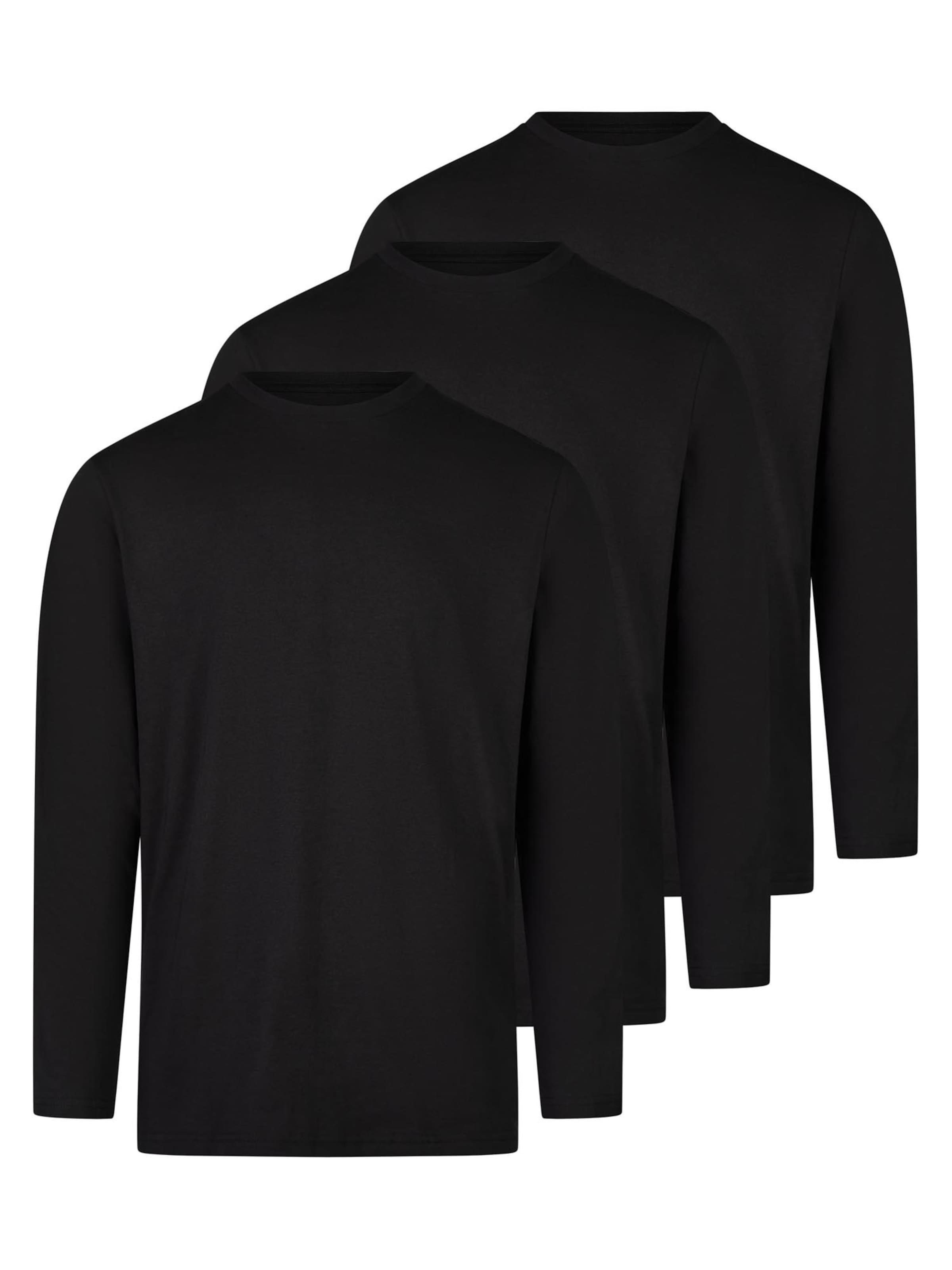 Ragman Shirt 'Basic' in Black: front