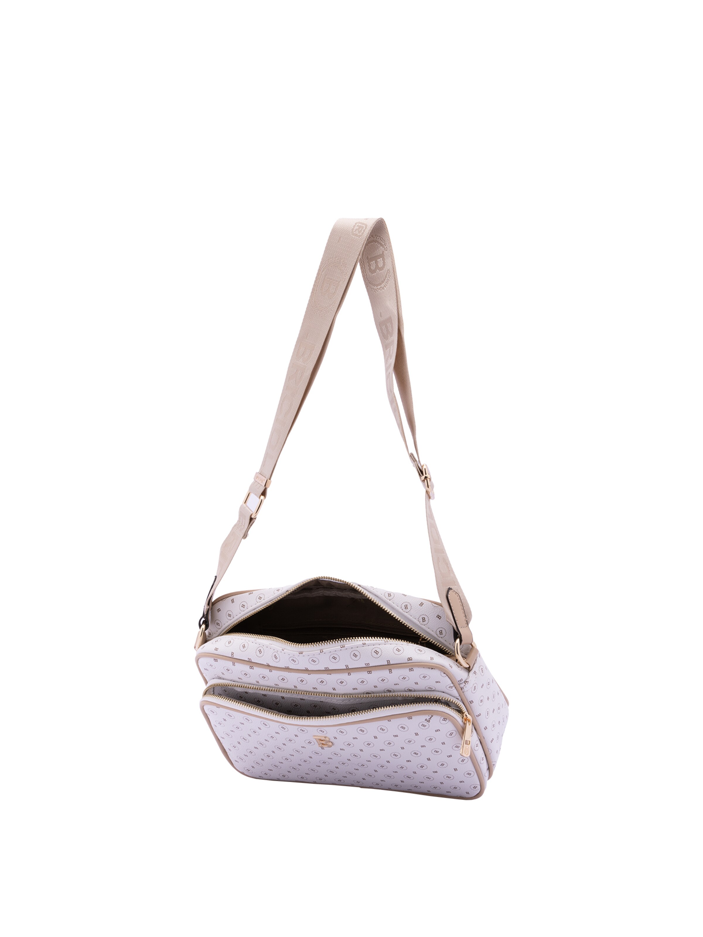 Briciole Crossbody Bag in Beige: front