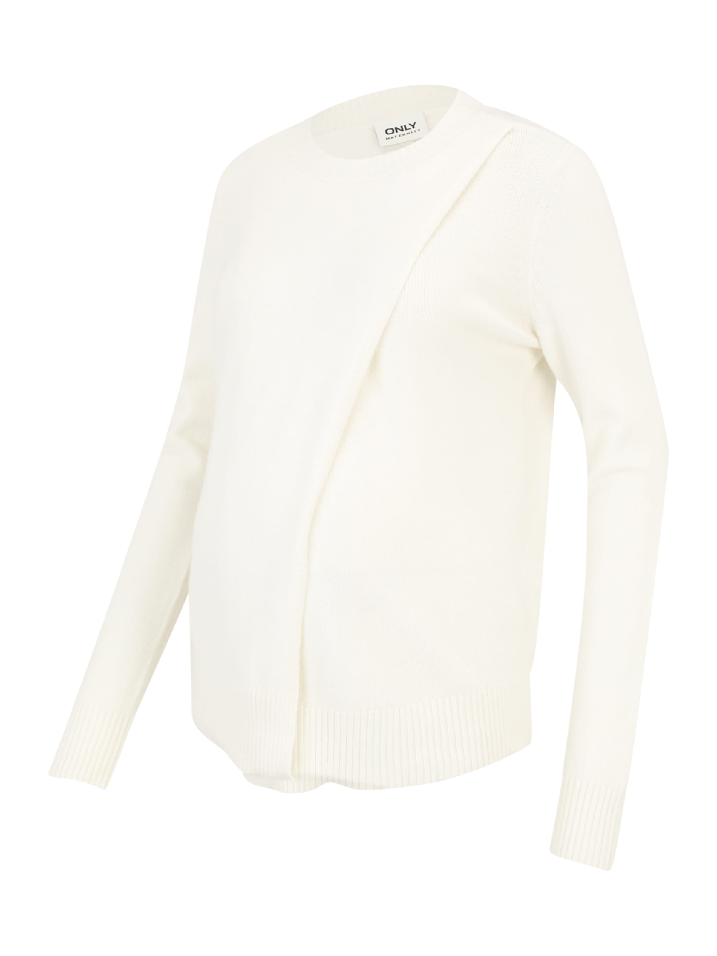 Only Maternity Trui 'OLMCAPUCINE' in Wit: voorkant