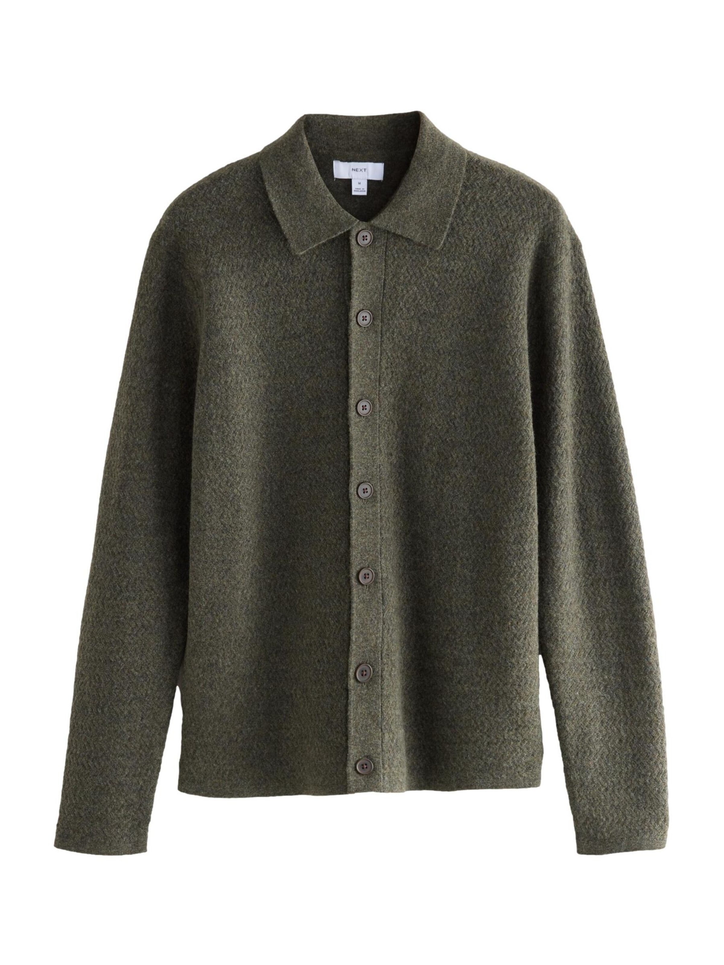 Next Πλεκτή ζακέτα σε πράσινο: μπροστά