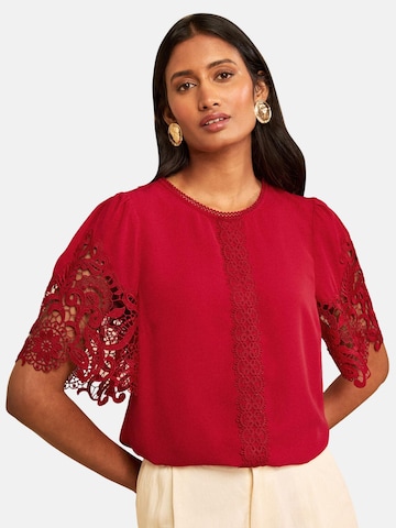 Camicia da donna di love & roses in rosso: frontale