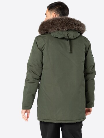 Superdry Klasický střih Zimní parka 'Everest' – zelená