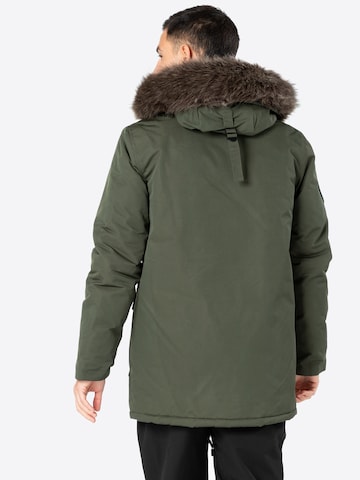 žalia Superdry Standartinis modelis Žieminė parka 'Everest'