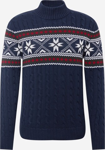 SELECTED HOMME Trui 'Flake' in Blauw: voorkant