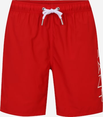 GANT Plavecké šortky – červená: přední strana