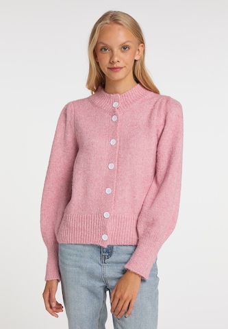 MYMO Knit Cardigan in Pink: front