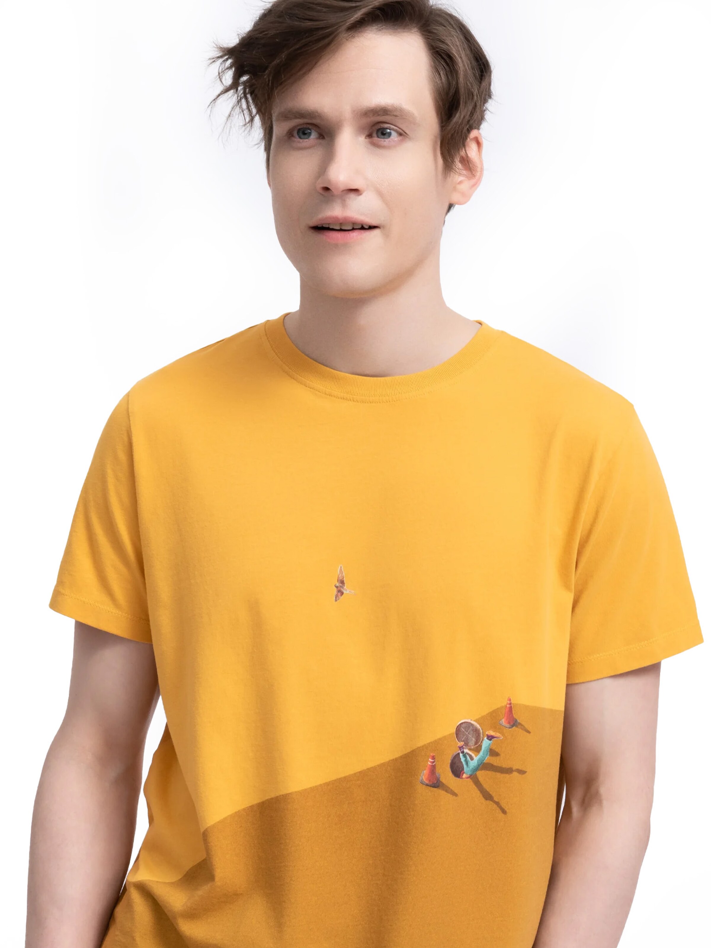 T-Shirt 'Laugar' Kaft en jaune