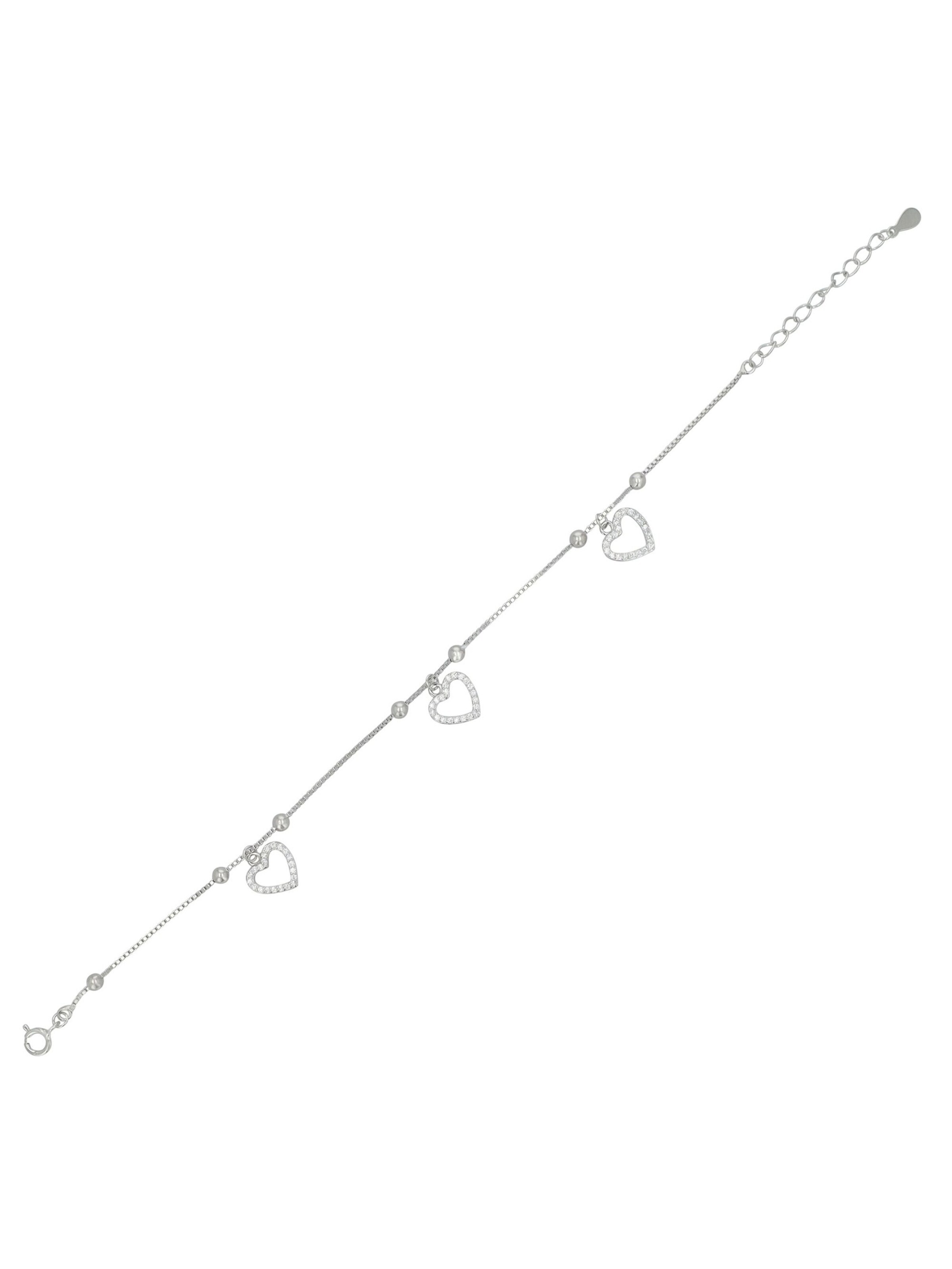 Akzent Armband 'Cordis'‌‌‌‌‌‌‌‌‌‌ in Silber