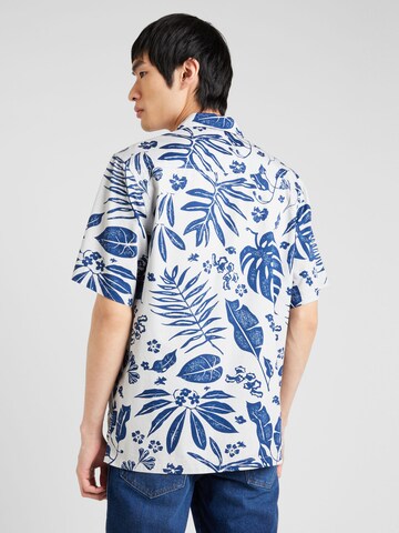 Carhartt WIP Comfort Fit Skjorte 'Woodblock' i blå