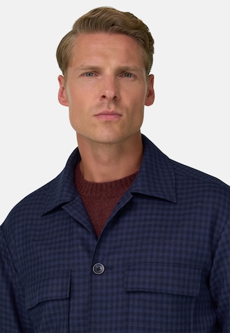 Boggi Milano Regular fit Overhemd in Blauw: voorkant