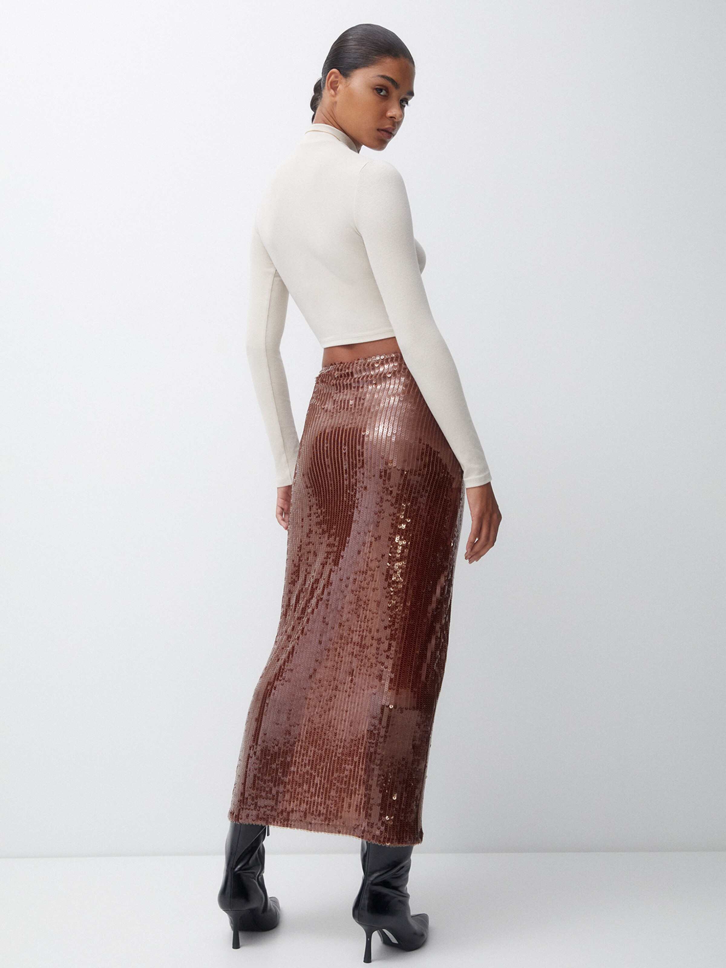 Jupe Pull Bear en Rouille ABOUT YOU