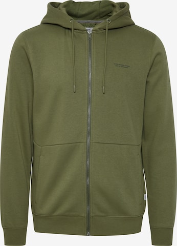 BLEND Zip-Up Hoodie 'Pepe ' in Green: front