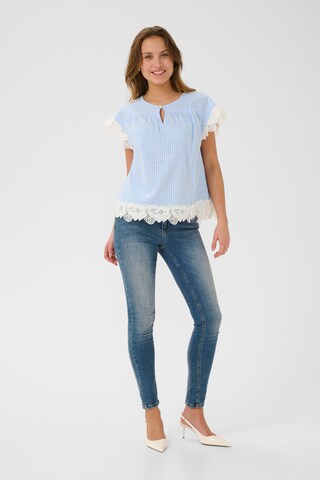 CULTURE Bluse 'CUtraver' i blå