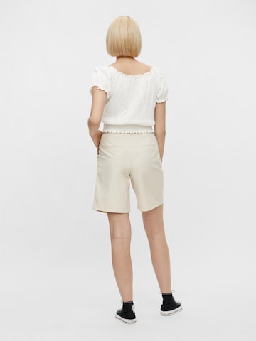 PIECES Loose fit Pleat-front trousers in Beige