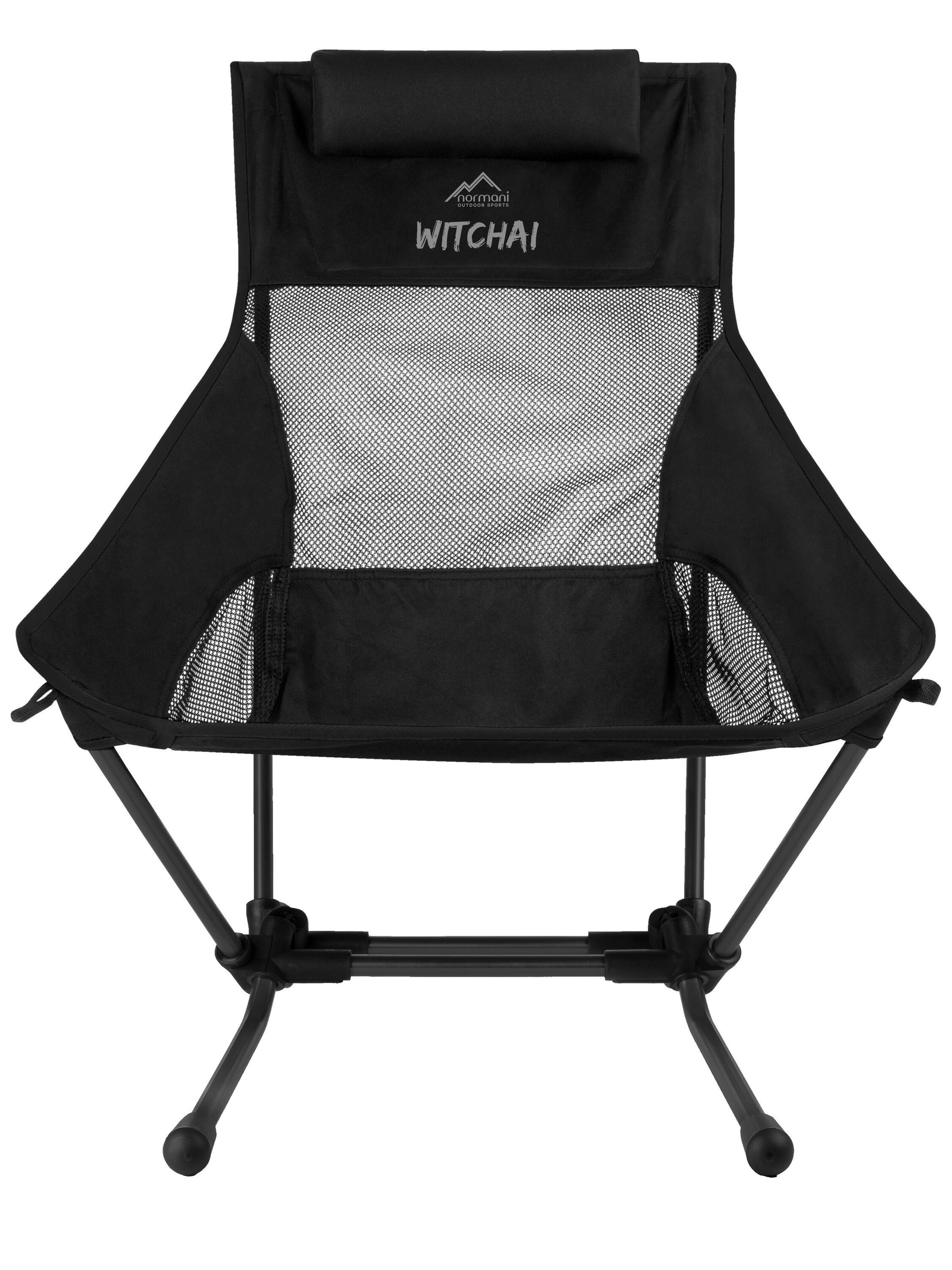 normani Campingstuhl ' Witchai ' in Schwarz: Vorderseite
