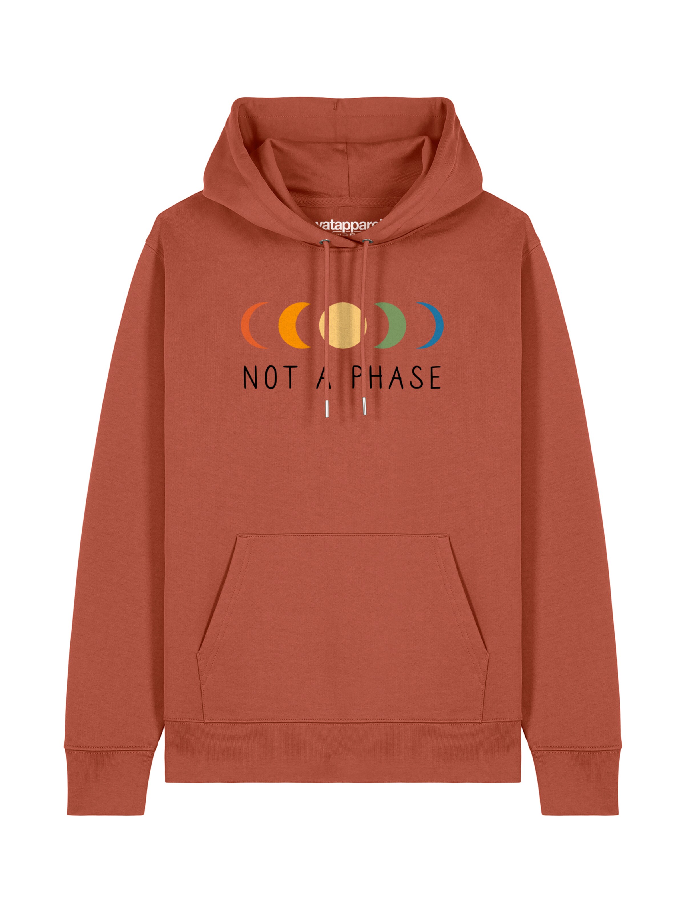 Watapparel Sweatshirt ' Not a Phase ' in Bruin: voorkant