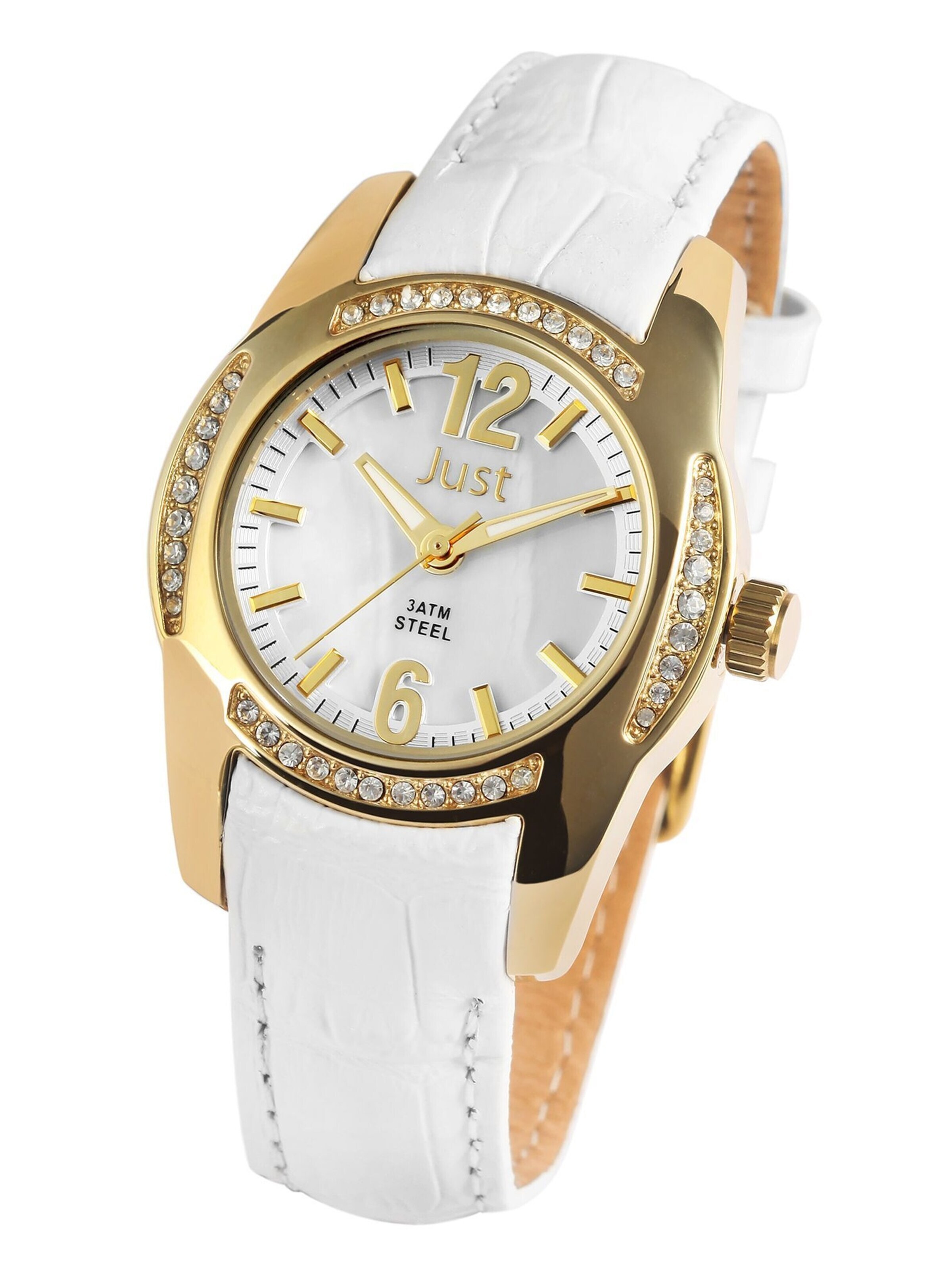 JUST Analog Watch 'Gill, 3 ATM' in White