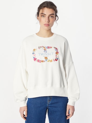 Sweat-shirt 'FELPA' Twinset en blanc : devant