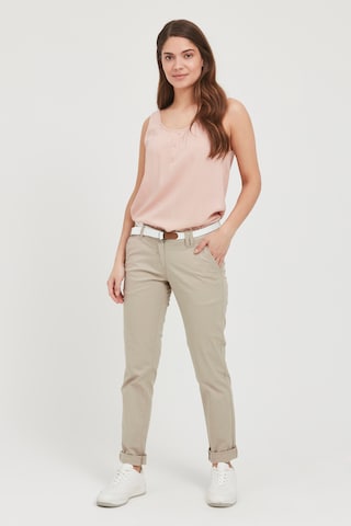 Oxmo Slim fit Chino Pants 'Chakira' in Beige