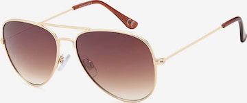 styleBREAKER Sonnenbrille 'Kinder Pilotenbrille 4 bis 10 Jahre' in Braun: Vorderseite
