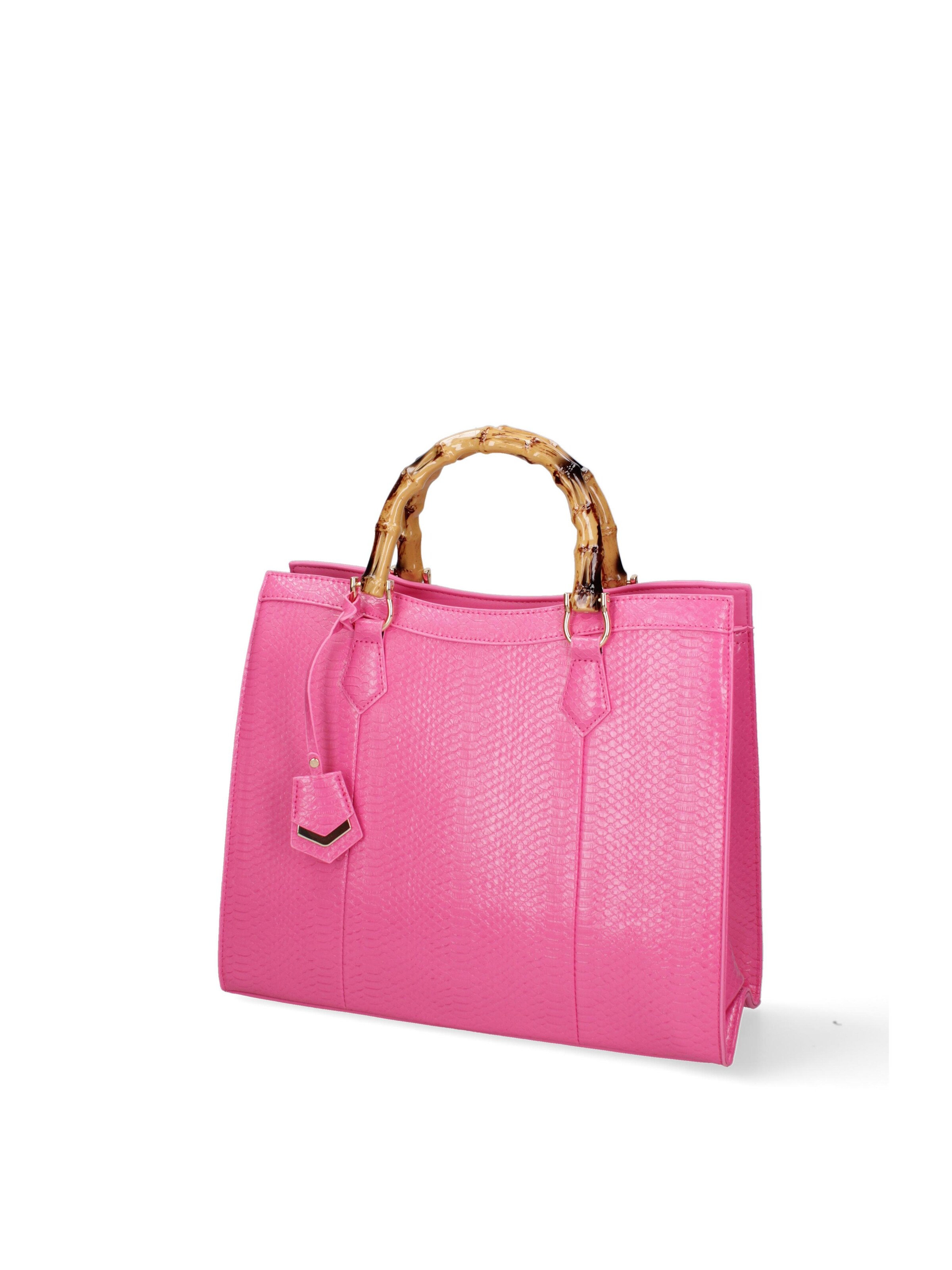 Borsa a spalla 'Borsa a Spalla Donna Ecopelle Vegana con Manico Bambù' di Diana&Co. in rosa