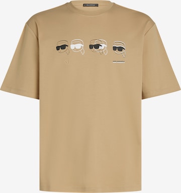 T-Shirt Karl Lagerfeld en beige : devant