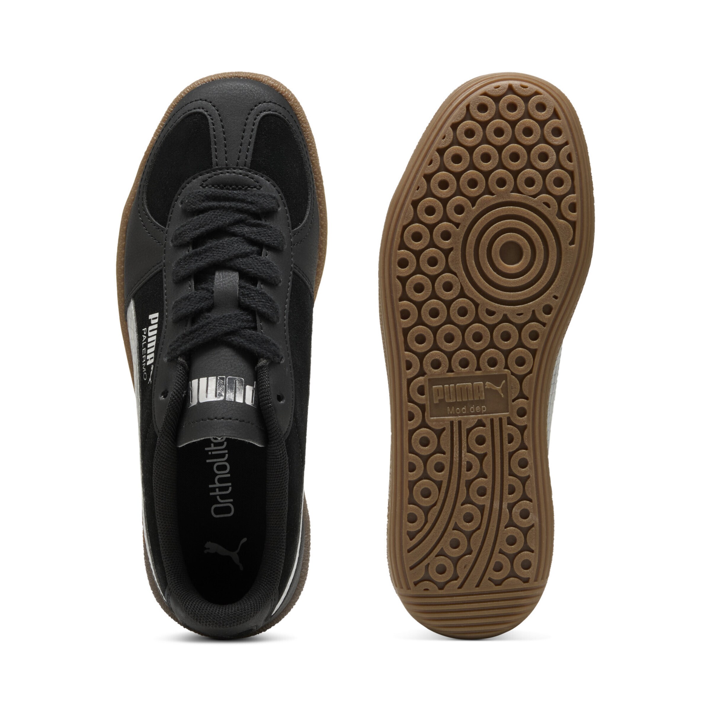 PUMA Sneakers 'Palermo Metallic Safari' in Zwart