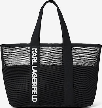 Karl Lagerfeld Τσάντα παραλίας σε μαύρο: μπροστά
