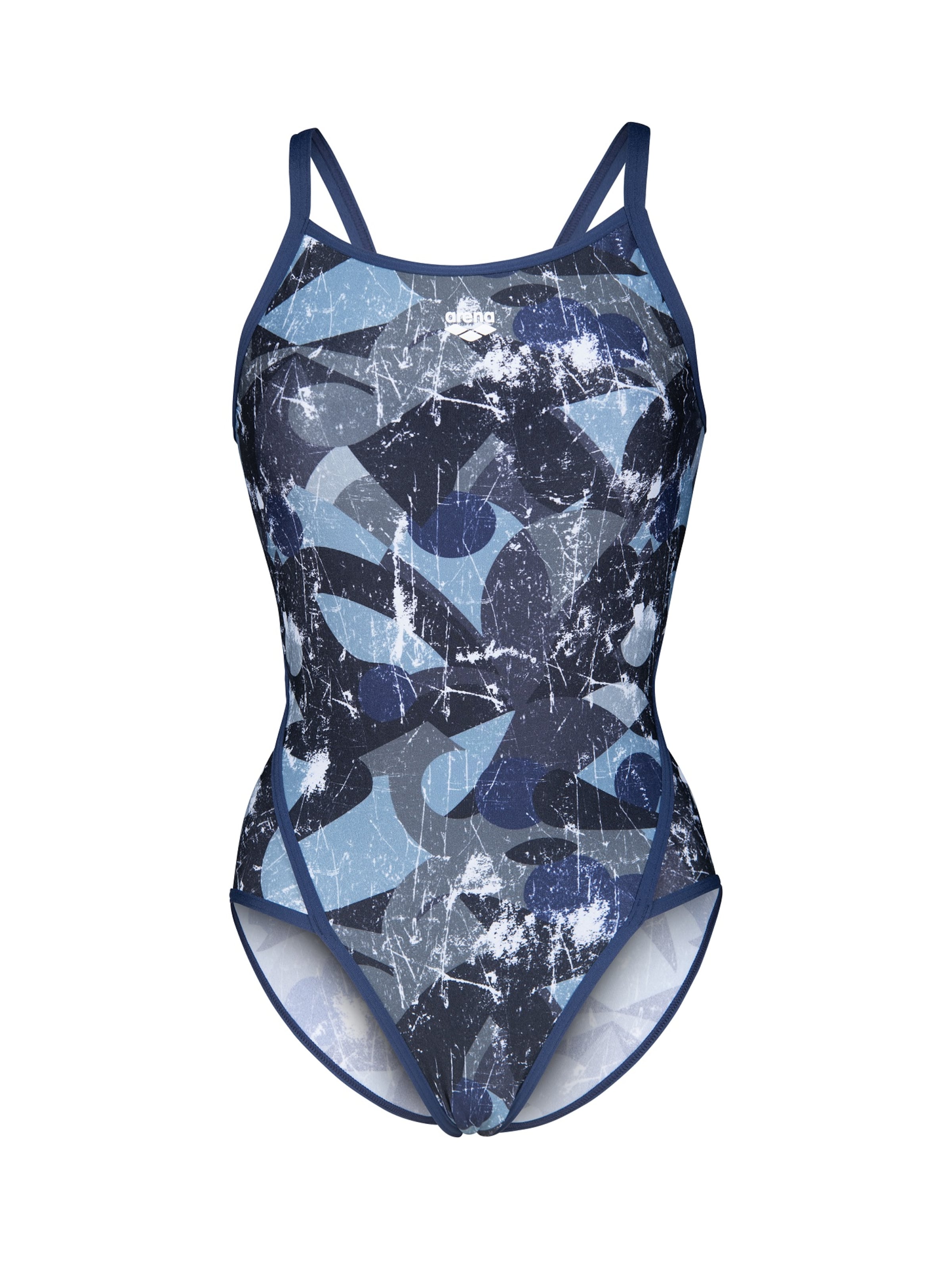 mėlyna ARENA Biustjė Maudymosi kostiumėlis &#x27;SCRATCHED&#x27;: priekis