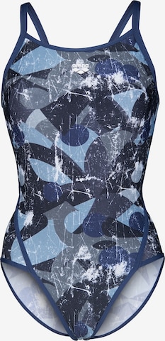 mėlyna ARENA Biustjė Maudymosi kostiumėlis 'SCRATCHED': priekis