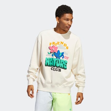 ADIDAS ORIGINALS Sweatshirt 'Friends Of Nature Club' in White: front