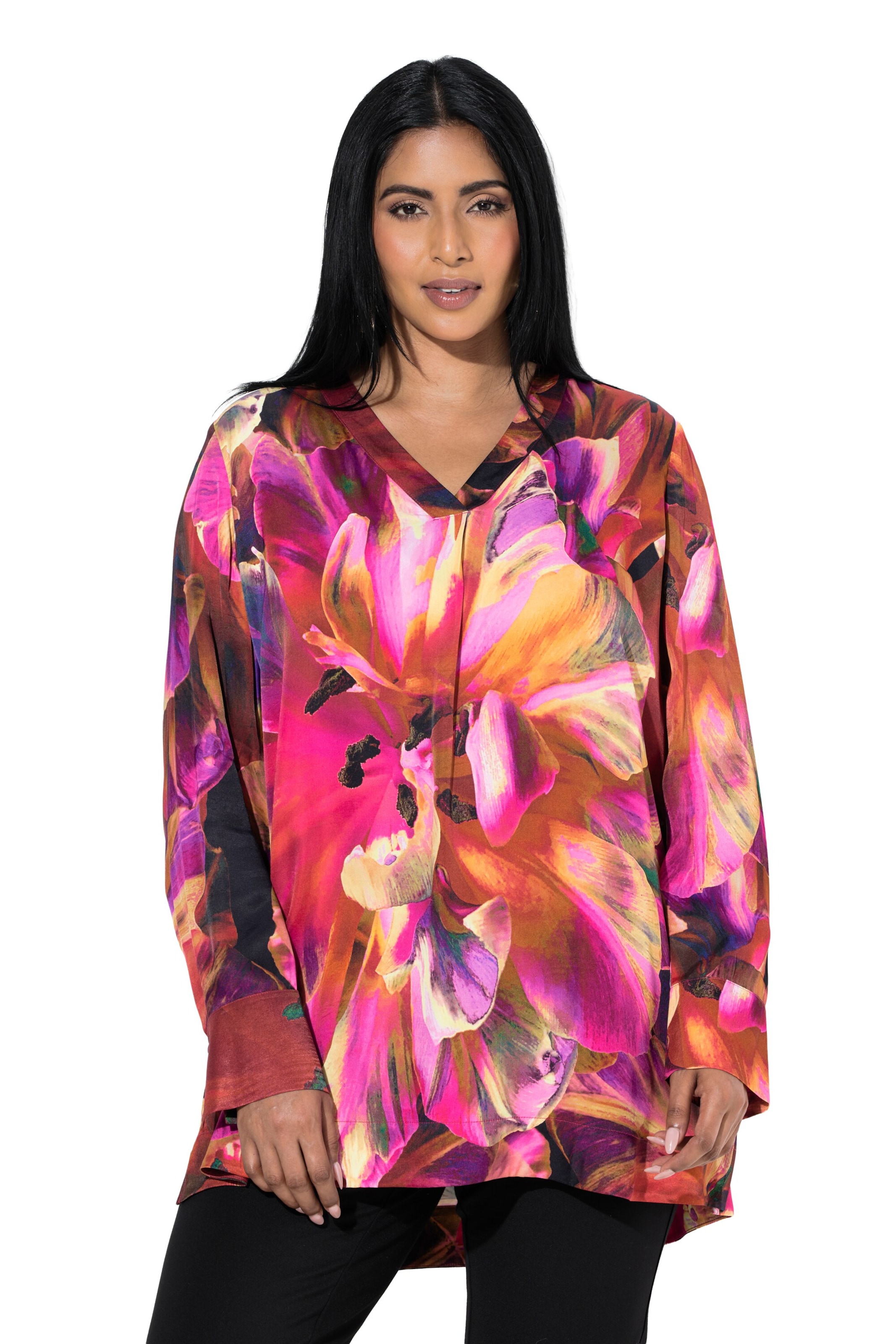 Chemisier Ulla Popken en rose : devant