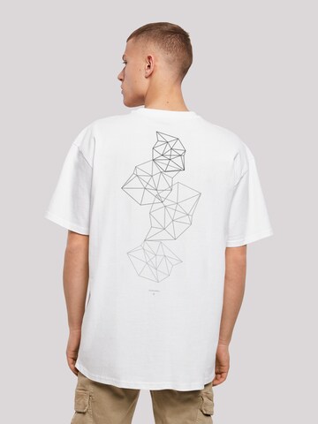 F4NT4STIC T-Shirt 'Geometric Abstract' in Weiß